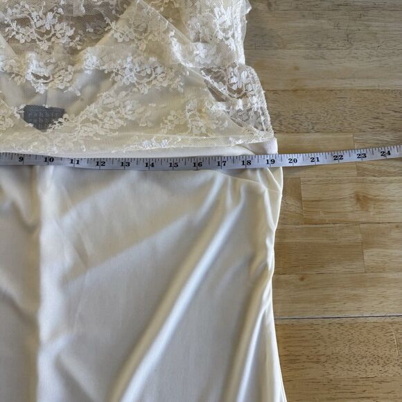 Ivory Lace Overlay Dress 2pc. Fairy Vintage Wedding By Rabbit Designs Misses 16 - Picture 13 of 16